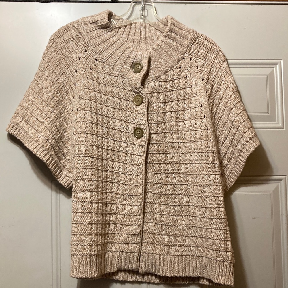 Women's‎ Beige Button-Up Sweater M